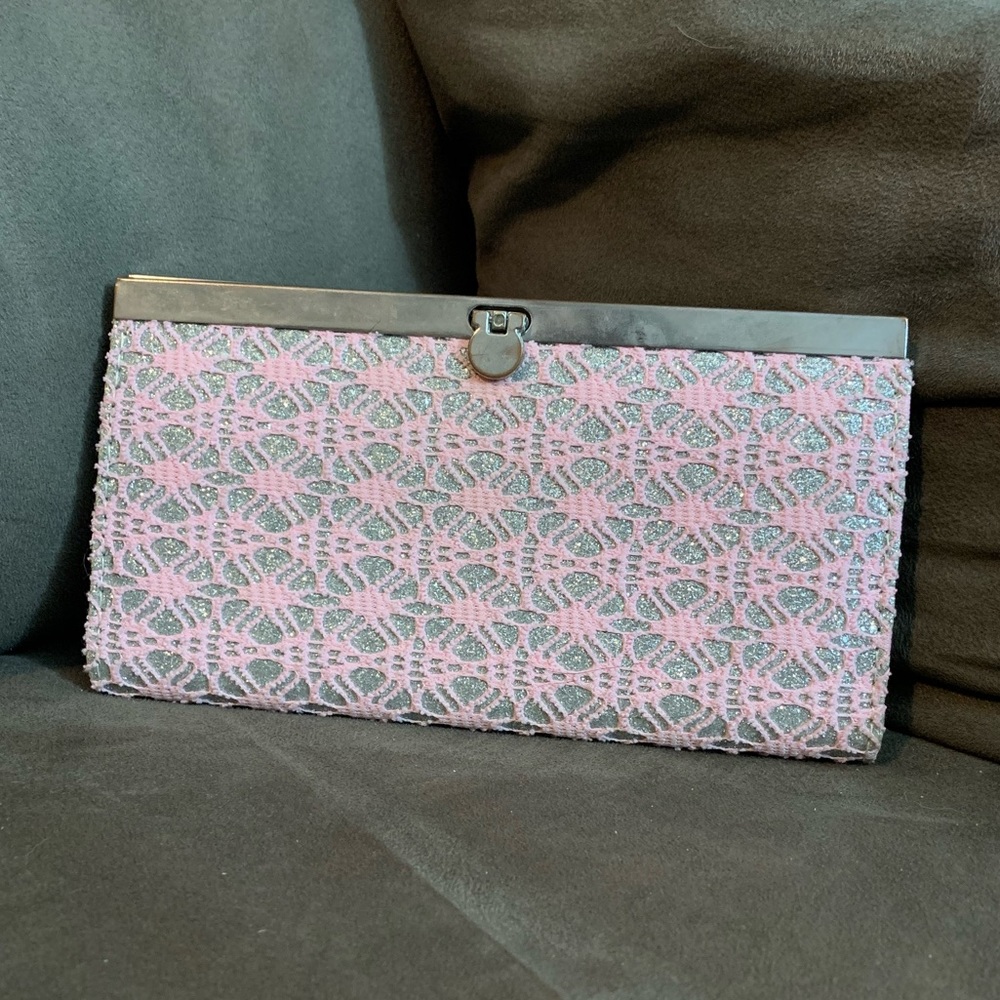 Pink and Silver Clutch